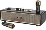 Hoco BS63 Bluetooth-Lautsprecher mit 2 kabellosen Mikrofonen &ndash; Schwarz -...