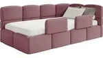 Selsey Cloudy &ndash; Kinderbett 90x200, mit Matratze, Rausfallschutz, Kopfteil...