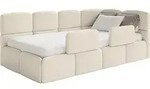 Selsey Cloudy &ndash; Kinderbett 120x200, Kopfteil rechts, Matratze & Bettkasten,...