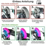 Fantic26 Spy7 Stunt-Scooter Rolle 110mm Abec11 Lila/ PolyurethanGr&uuml;n -...