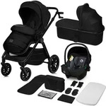 Lionelo Kombikinderwagen Layla 3in1 Babyschale, Babywanne und Buggy bis 22 kg,