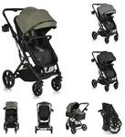 Moni Kombikinderwagen Rafaello 2 in 1, umbaubar, Sportsitz, Fu&szlig;abdeckung,...
