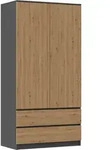 Topeshop SZAFA MALWA AN/AR K, Garderobe, 5 Regale, 2 T&uuml;r(en), Eiche,...