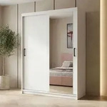 BEAUTYSOFA | Schwebet&uuml;renschrank HELA 120 cm Wei&szlig; &ndash; 2-t&uuml;rig Moderner