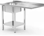 Gastronomiesp&uuml;le mit Arbeitsplatte f&uuml;r Geschirrsp&uuml;lerk&uuml;hlschrank 120 x 70 x...