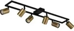 Lindby Deckenstrahler Bravius, messing, 6-flammig, Eisen - Schwarz