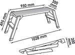 VIGOR Sicherheits-Laufb&uuml;hne, Aluminium, (LxBxH) 950 x 300 x 495 mm