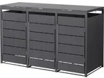 ML-Design M&uuml;lltonnenbox 3er, M&uuml;lltonnenverkleidung f&uuml;r 3 Tonne, 240L,...