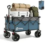 Sekey XXL Plus Bollerwagen Faltbar mit Extra Breite R&auml;der, Faltbollerwagen...