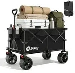 Sekey XXL Plus Bollerwagen Faltbar mit Extra Breite R&auml;der, Faltbollerwagen...
