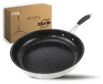 DIVORY Edelstahl Pfanne 20 cm Induktion I Antihaft beschichtete kleine...
