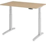 b&uuml;m&ouml; Schreibtisch elektrisch XBHM - Gestell: Silber, Gr&ouml;&szlig;e: 120 x 80 cm,