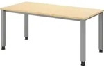 b&uuml;m&ouml; Schreibtisch Serie-Q - Nachbildung Ahorn, Gestell: Silber, Gr&ouml;&szlig;e: 160...