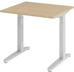 b&uuml;m&ouml; Schreibtisch Serie-XB - Gestell: Silber, Gr&ouml;&szlig;e: 80 x 80 cm,...