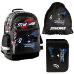Captain America Paso Schulset Rucksack mit zwei F&auml;chern reflektierenden Elementen