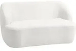 HOMCOM Sofa 2-Sitzer 142 cm Couch Polstersofa mit Armlehne, geschwungenem Design -