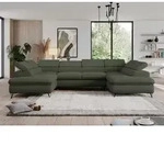 Ecksofa mit Bettkasten, U-form Bettsofa mit Schlaffunktion, verstellbare...