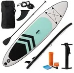 Relaxdays SUP Board aufblasbar, Set mit Paddel, Pumpe, Paddelbrett, 150 kg, HBT: