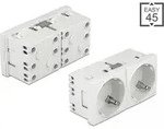 DeLOCK Easy 45 Schutzkontakt-Steckdose 45&deg;-Anordnung 2-fach erweiterbar 45 x...