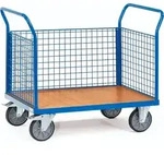 Fetra Dreiwandwagen 500 kg Ladefl&auml;che L x B 850 x 500 mm Drahtgitterw&auml;nde
