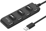 Equip 7 Port USB 2.0 Hub, USB 2.0, USB 2.0, 480 Mbit/s, Schwarz, China, CE, RoHS -