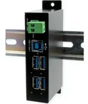 USB 3.2 Gen 1 HUB 4-Port mit 15KV EDS &Uuml;berspannungsschutz - Schwarz