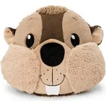 Nici Kissen Biber Harry Woodsnacker 32 x 27 cm Pl&uuml;schkissen - Braun