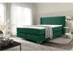Boxspringbett Schlafzimmerbett AGNUS 120x200cm in Stoff Salvador Flaschengr&uuml;n -