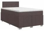 vidaXL Boxspringbett mit Matratze Dunkelbraun 120 x 200 cm Stoff - Braun