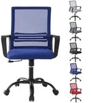 mcc direct Verstellbarer B&uuml;rostuhl, ergonomischer Netz-Drehstuhl mit...