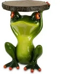 Garten Deko Tisch Frosch - Frosch Tierfigur f&uuml;r Blumen und Pflanzen - 44 cm -...