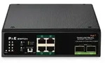 Digitus 4 Port Gigabit Ethernet Netzwerk PoE Switch, Industrial, Unmanaged, 2...