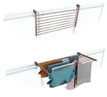 Foxydry Duo Balkon-W&auml;schetrockner 102 cm &ndash; Corten-Finish, klappbar, aus...