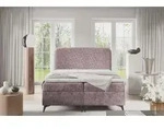 Boxspringbett Schlafzimmerbett TRIANA PREMIUM 160x200cm Stoff Trenza Altrosa -...