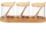Excellent Houseware | Vorratsglas - Aufbewahrungsglas - 3er Set - 300 ml - Glas...