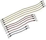 Gep&auml;ckspanner Set 10-teilig, 2x 40cm, 4x 60cm, 4x 90cm, &Oslash; 8mm, Metallhaken - Rot