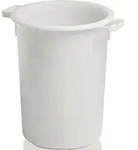 CRAEMER Kunststoffbeh&auml;lter rd.50l HD-PE wei&szlig; D420xH540mm m.Au&szlig;engriff - 81081100