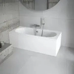 BADLAND Badewanne Rechteck Vitae 170x75 mit Acrylsch&uuml;rze, F&uuml;&szlig;en und...