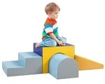 HOMCOM Bausteinset 4er-Set Schaumstoff Bausteine f&uuml;r 1-3 Jahre alt Kinder -...