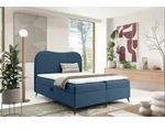 Boxspringbett Schlafzimmerbett BLAIR 140x220cm Stoff Now or Never Blau - Blau