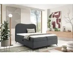 Boxspringbett Schlafzimmerbett BLAIR 160x200cm Stoff Now or Never Dunkelgrau -...