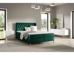 Boxspringbett Schlafzimmerbett ESPEN PREMIUM 160x220cm Stoff Fresh Gr&uuml;n - Gr&uuml;n