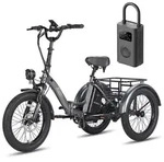 Fafrees F20 Mate Dreirad faltbar Fahrrad Elektrofahrrad 3 Rad Fat Bike 48V LCD 20Ah