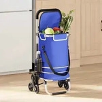 vidaXL Einkaufswagen 1 Blau 47 x 39 x 100,5 cm Oxford-Stoff - Blau