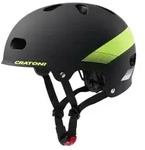 Kinderhelm Cratoni C-mate Jr. Schwarz/Limette Matt - S/m (54-58cm) - Schwarz