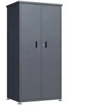 DEGAMO Gartenschrank L&Uuml;BECK 90x65x187cm, Stahl verzinkt anthrazit, wetterfest -
