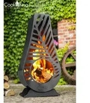 Gartenkamin LIMA Ofen 50x33x108cm Blatt Kamin Ofen Lagerfeuer Garten Terrasse