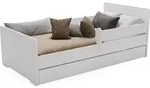 Kinderbett MAX mit Schublade und Schutzbarriere &ndash; 140x70 cm, Wei&szlig;, inklusive