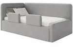 Selsey Fanko &ndash; Kinderbett 90x200 cm mit Rausfallschutz, Matratze, Kopfteil...