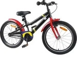 vidaXL Kinderfahrrad 18 Zoll f&uuml;r 5-7 Jahre alt Schwarz Rot - Rot